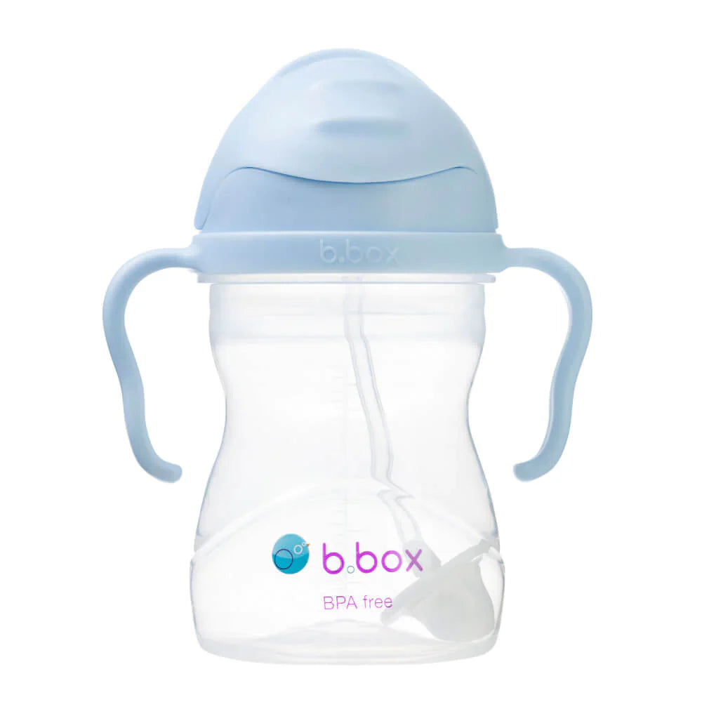 B Box Weighted Straw Sippy Cup 240Ml - Bubblegum Light Blue