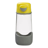 B Box Tritan Sport Spout Drink Bottle 450Ml - Lemon Sherbet Yellow Grey