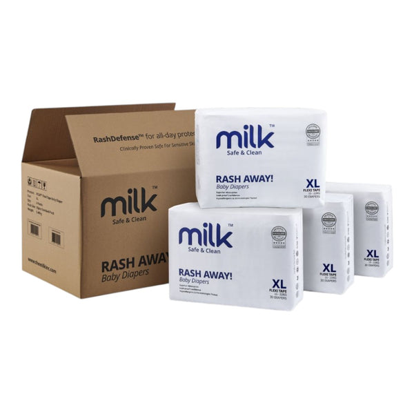 MILK Baby Diaper Yoga Pants, Size XL (30 Pcs) 15-22 Kgs, Carton Box