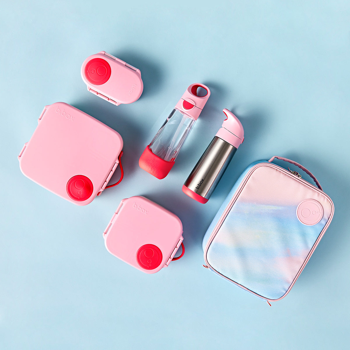 b.box Mini Lunchbox 1 L 18.5 × 17 × 6.7 cm Flamingo Fizz Light Pink