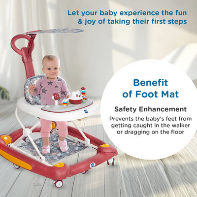 Mee Mee 2-in-1 Baby Walker & Rocker 6–18M Up to 15kg – Red