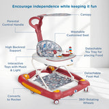 Mee Mee 2-in-1 Baby Walker & Rocker 6–18M Up to 15kg – Red