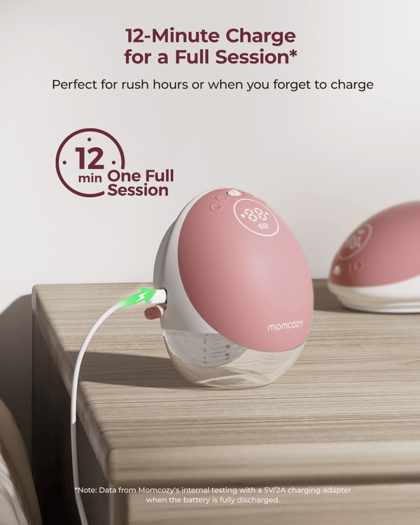 Momcozy Mobile Flow M9 Hands-Free Breast Pump Single - Cozy Red