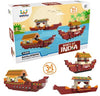 Webby 3 In 1 Boats Of India Abs Building Blocks Kit, (104 Pcs)