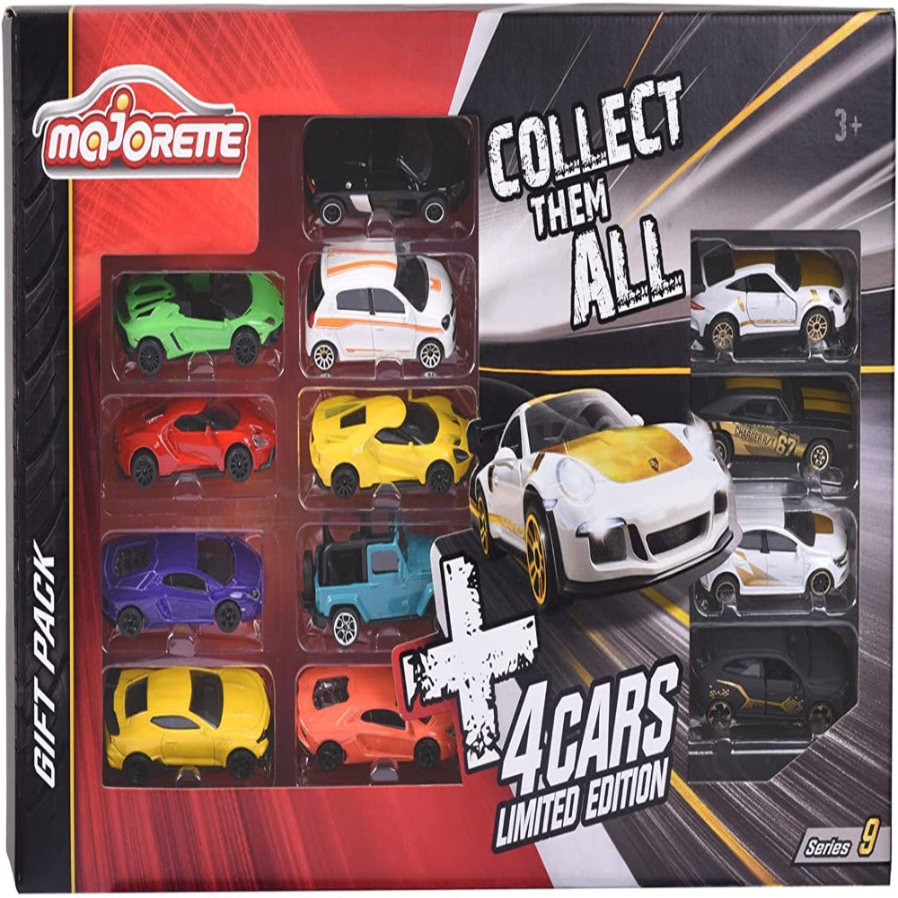 Majorette Limited Edition 9 Giftpack 9+4 Die-Cast Cars Set of 13 7.5 cm Black White Gold