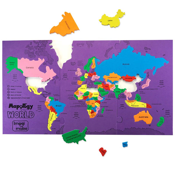 Mapology Imagimake World Educational Puzzle Game