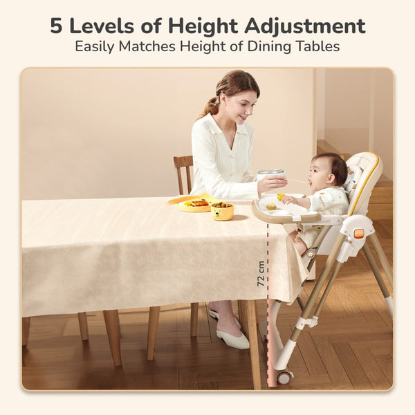 R For Rabbit Marshmallow Smart High Chair For Kids 2-in-1 Abstract Beige