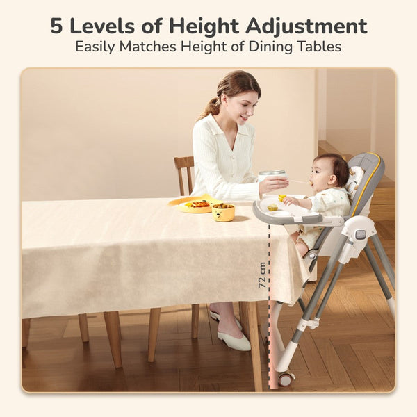 R For Rabbit Marshmallow Smart High Chair For Kids 2-in-1 Abstract Grey