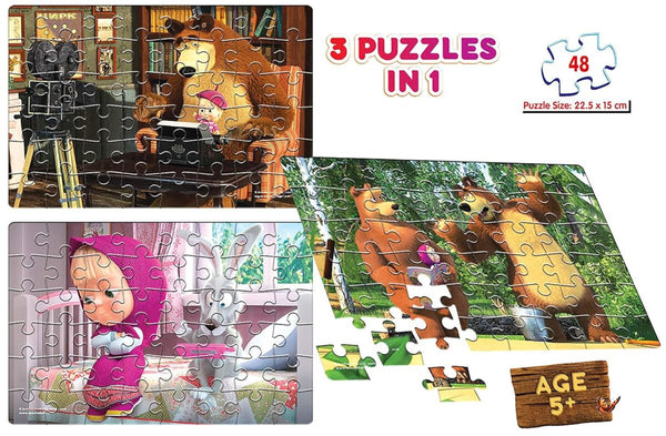 Frank Masha And The Bear Jigsaw 3 In Puzzles 1 5Y+