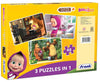 Frank Masha And The Bear Jigsaw 3 In Puzzles 1 5Y+