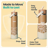 Basil HydraFizz Insulated Sipper Bottle 800ml 12Y+ – Classic Dune
