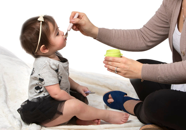 Melii Detachable Spoon & Fork With Case - Pink Spoon Purple Fork