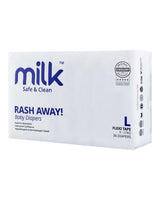 MILK Flexi Tape Size L 36 Pcs × 4 Packs 9–17 kg – White