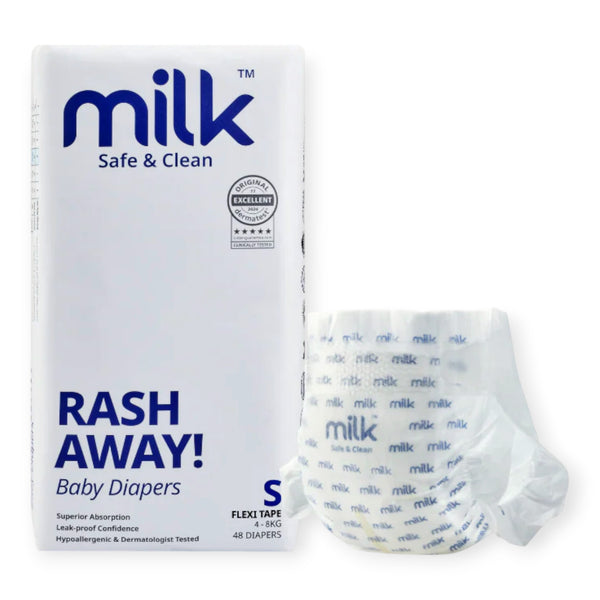 MILK Baby Diaper Flexi Tape Size 2 (S) 48 Pcs 4–8 kg