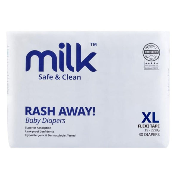 MILK Baby Diaper Flexi Tape Size 5 XL 30 Pcs 15–22 kg