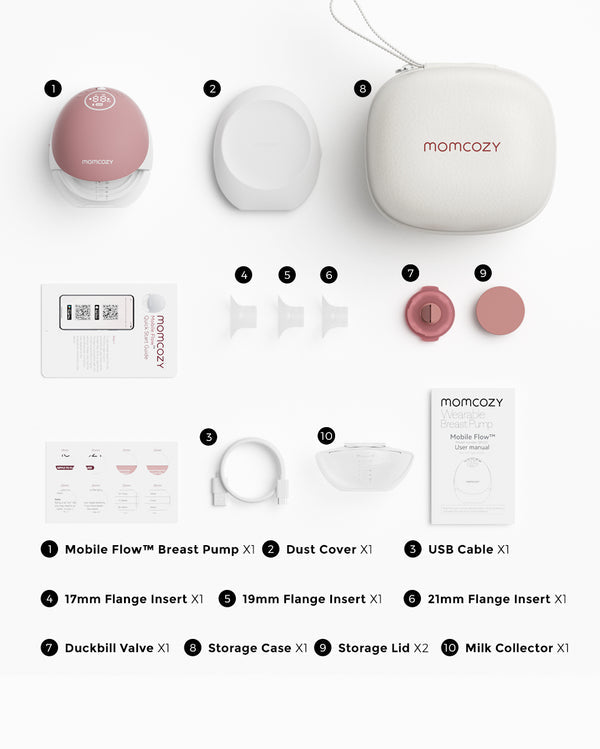 Momcozy Mobile Flow M9 Hands-Free Breast Pump Single - Cozy Red