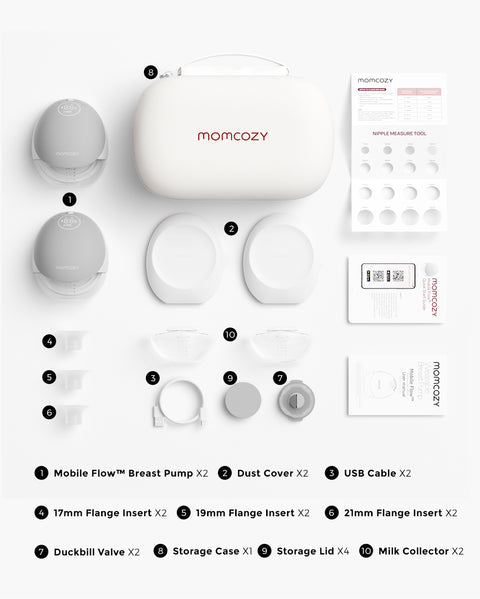 Breast Pump Momcozy Mobile Flow™ Hands-Free Breast Pump M9 Double Pump – Quill Grey