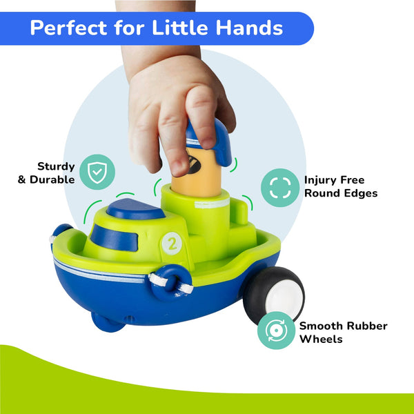 R For Rabbit Orapple Rider BPA-Free Set of 4 Push Toy Multi 1 12M+