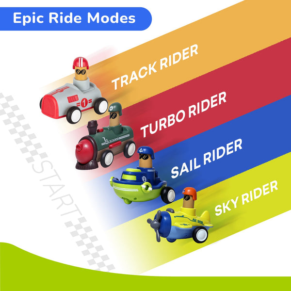 R For Rabbit Orapple Rider BPA-Free Set of 4 Push Toy Multi 2 12M+