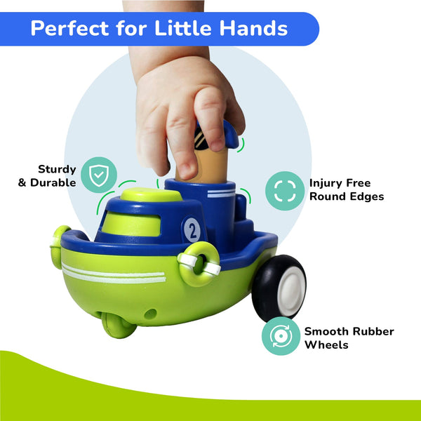 R For Rabbit Orapple Rider BPA-Free Set of 4 Push Toy Multi 2 12M+