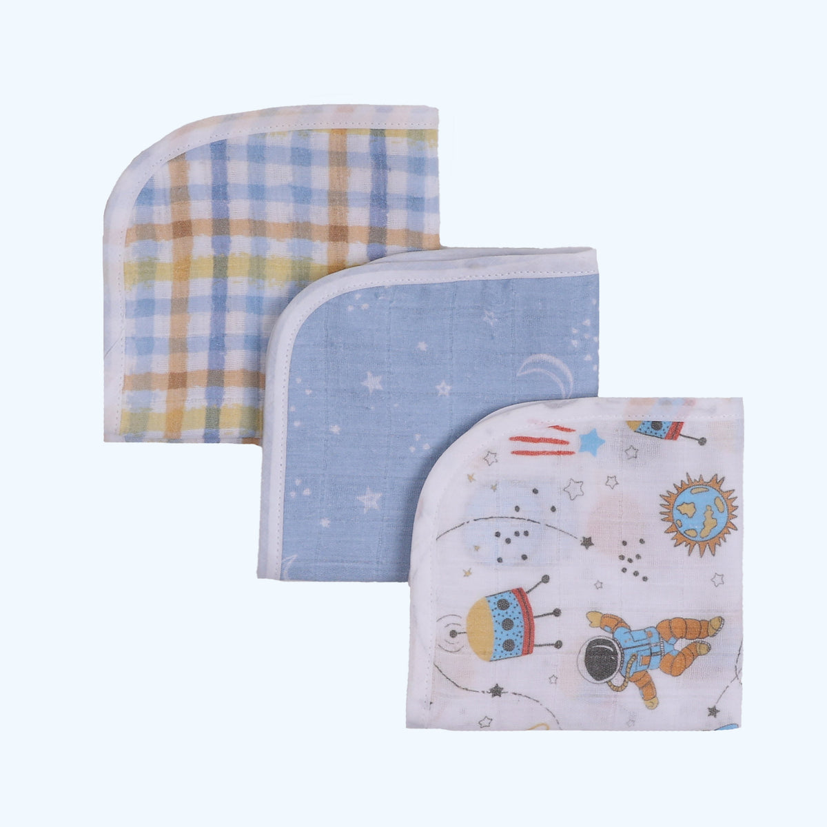 Abracadabra Muslin Wipes Set of 3 Rocketman