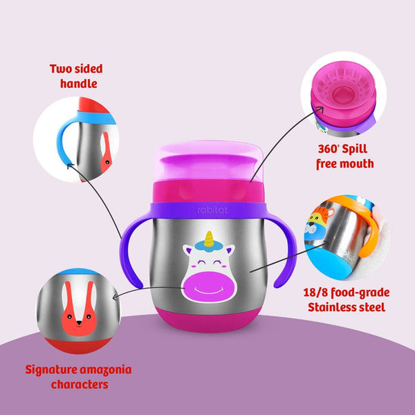 Rabitat 360 Training Cup With 360 Silicone Valve - Bunny Boo