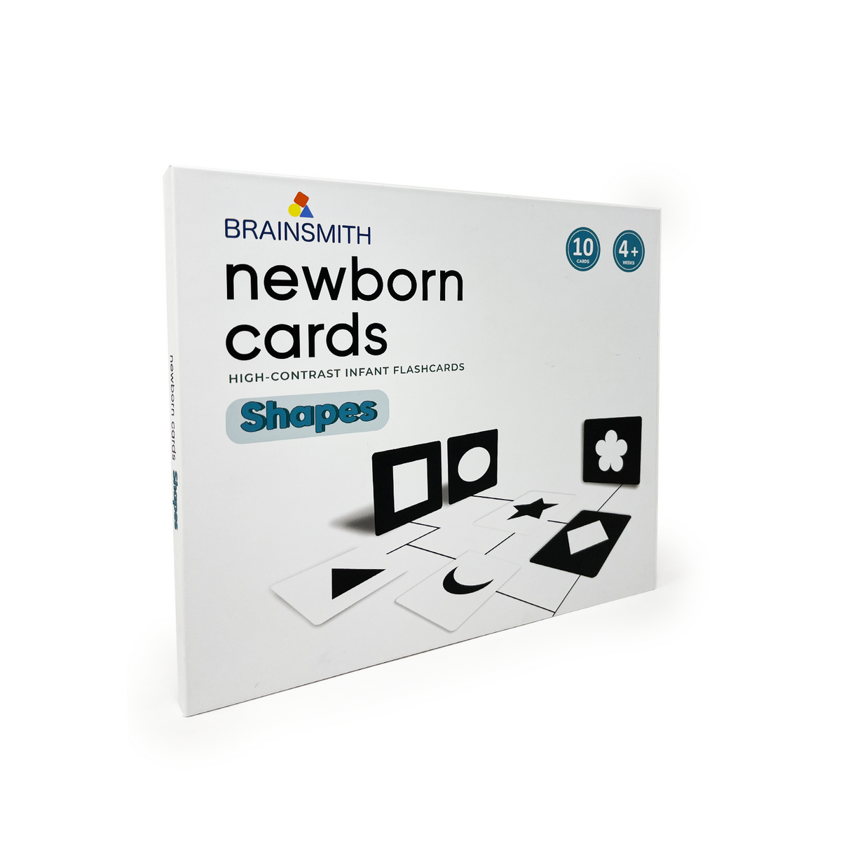 Brainsmith Shapes Newborn High Contrast Flash Cards Set of 10 Cards 26 × 22 cm Black & White