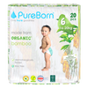PureBorn Organic Bamboo Diapers Assorted Print Size 6 20 Count (16-20 Kg)