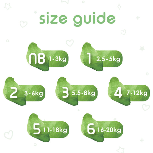 PureBorn Organic Bamboo Diapers Assorted Print Size 3 28 Count (5.5-8 Kg)