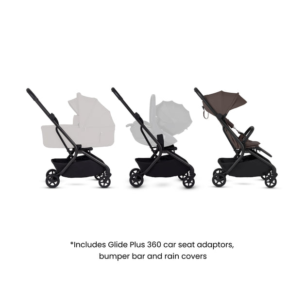 Silver Cross Nia Compact Travel Stroller Birth to 22 kg Chocolate