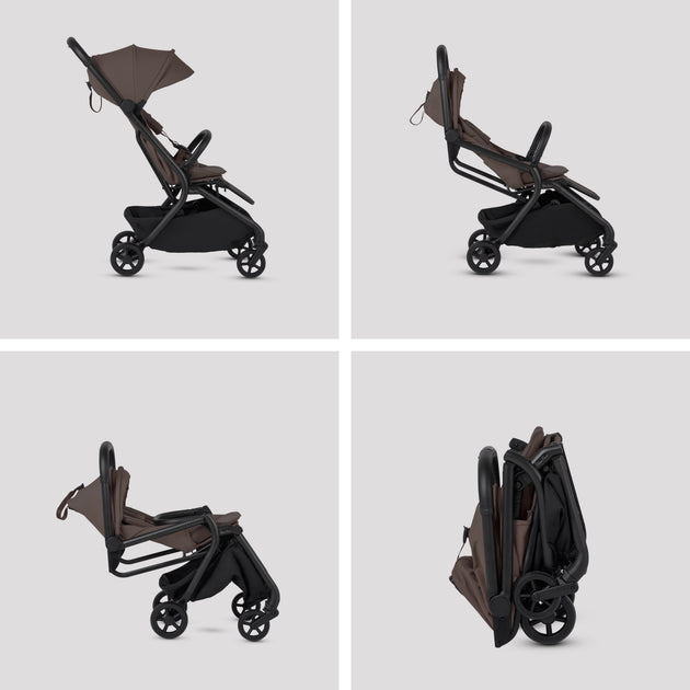 Silver Cross Nia Compact Travel Stroller Birth to 22 kg Chocolate