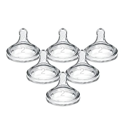 Dr. Brown's Level 2 Natural Silicone Nipple Wide Neck Pack OF 6