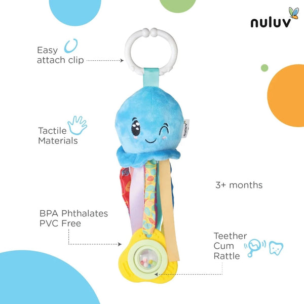 Nuluv Wave Octopus - Rattles & Teether