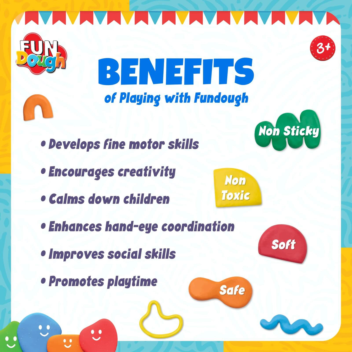 Dough Activity Set Funskool Fundough Numbers Letters N Fun 3Y+ – Multicolour