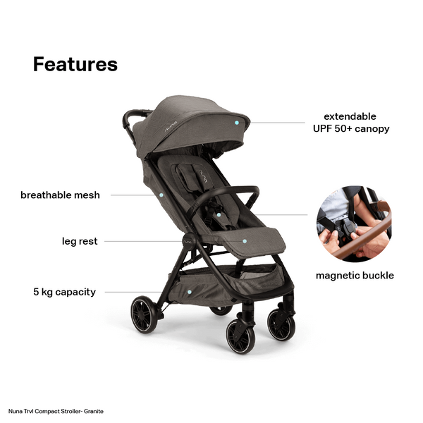 Nuna Stroller Trvl Granite
