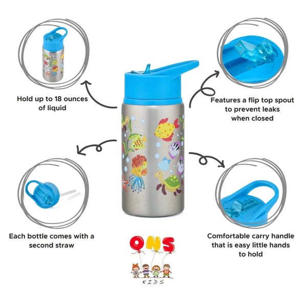 ONS KIDS Stainless Steel Water Bottle Octopus - 532 ML