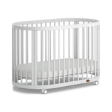 Boori Oasis Oval Cot – Barley White | Convertible Baby Cot 0–3 Years