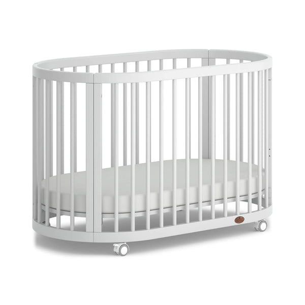 Boori Oasis Oval Cot – Barley White | Convertible Baby Cot 0–3 Years