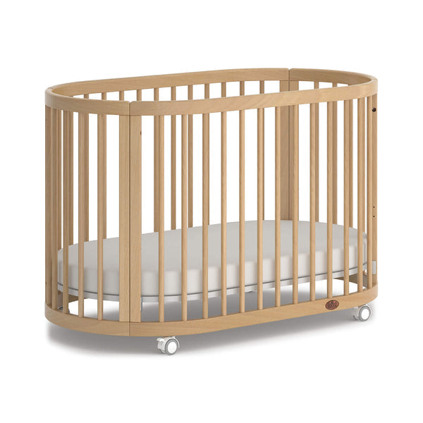 Boori Oasis Oval Cot – Beech | Convertible Baby Cot & Toddler Bed