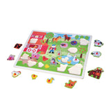 Open Ended Giant Peg Puzzle - Farm Animals
