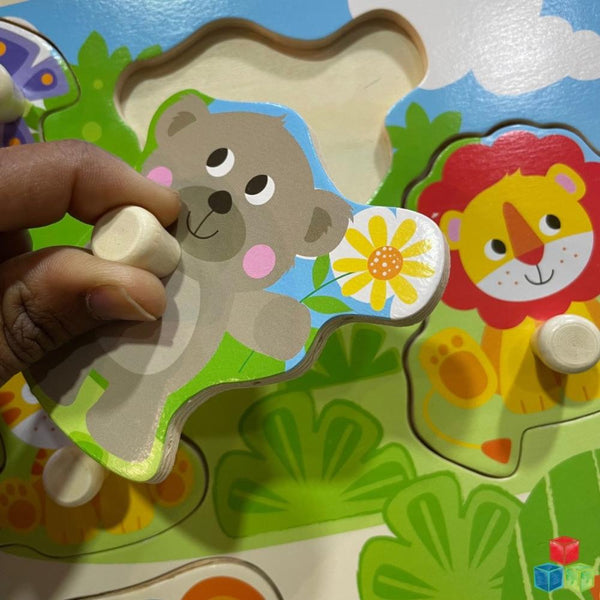 Open Ended Giant Peg Puzzle - Jungle Animals