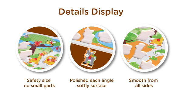 Open Ended Giant Peg Puzzle - Jungle Animals