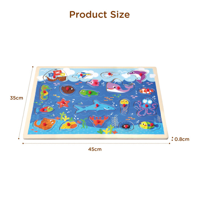 Open Ended Giant Peg Puzzle - Sea Animals 18 months+