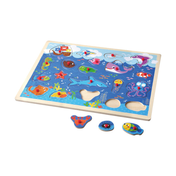 Open Ended Giant Peg Puzzle - Sea Animals 18 months+