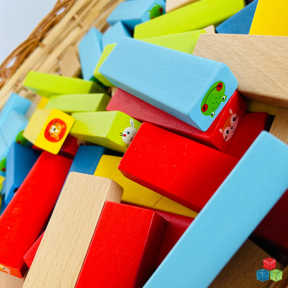 Open Ended Jungle Tumble Wooden Stacking Game