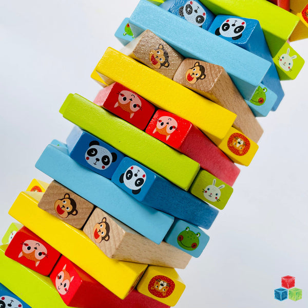 Open Ended Jungle Tumble Wooden Stacking Game