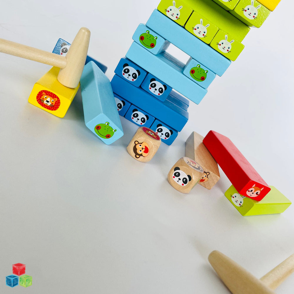 Open Ended Jungle Tumble Wooden Stacking Game