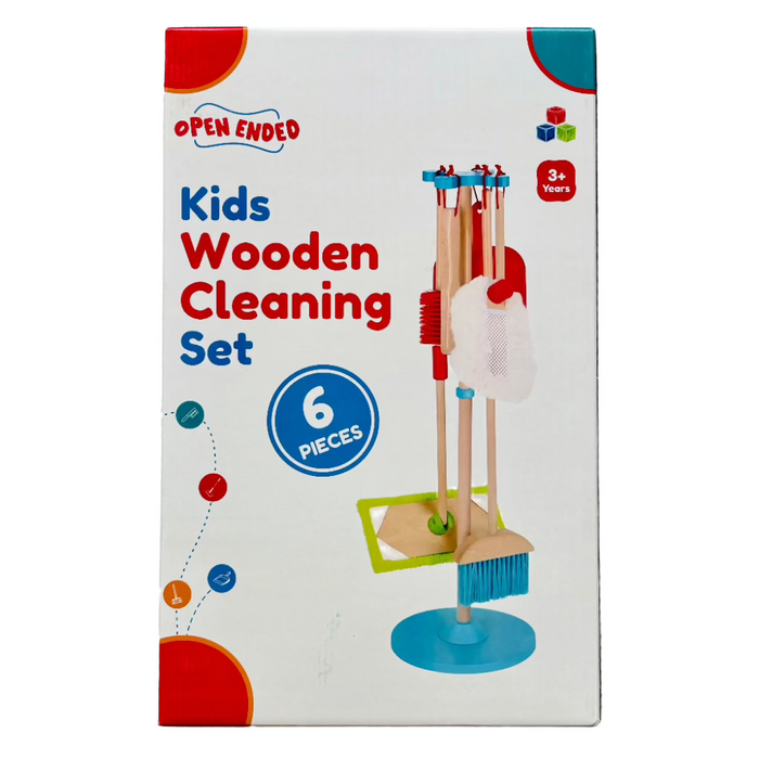 Open Ended Kids Wooden Cleaning Set - Highest quality cleaning Set 3 Year+