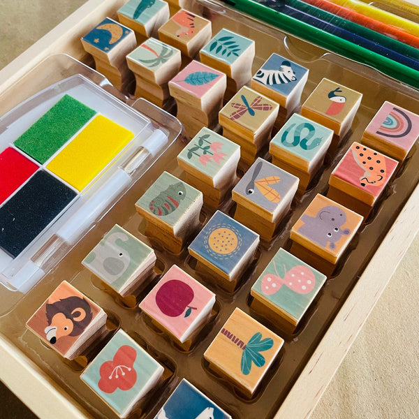 Open Ended My Wooden Stamp Kit - Jungle Safari
