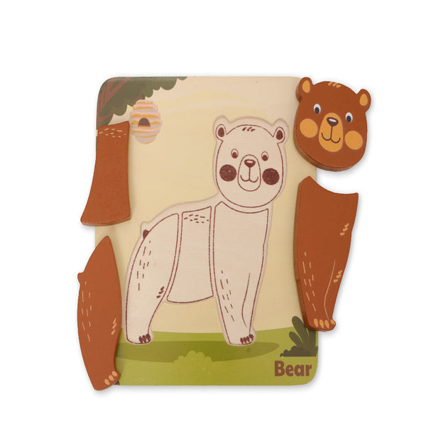 Open Ended Toddler's First 6 In 1 Puzzle - Animals 27Pcs